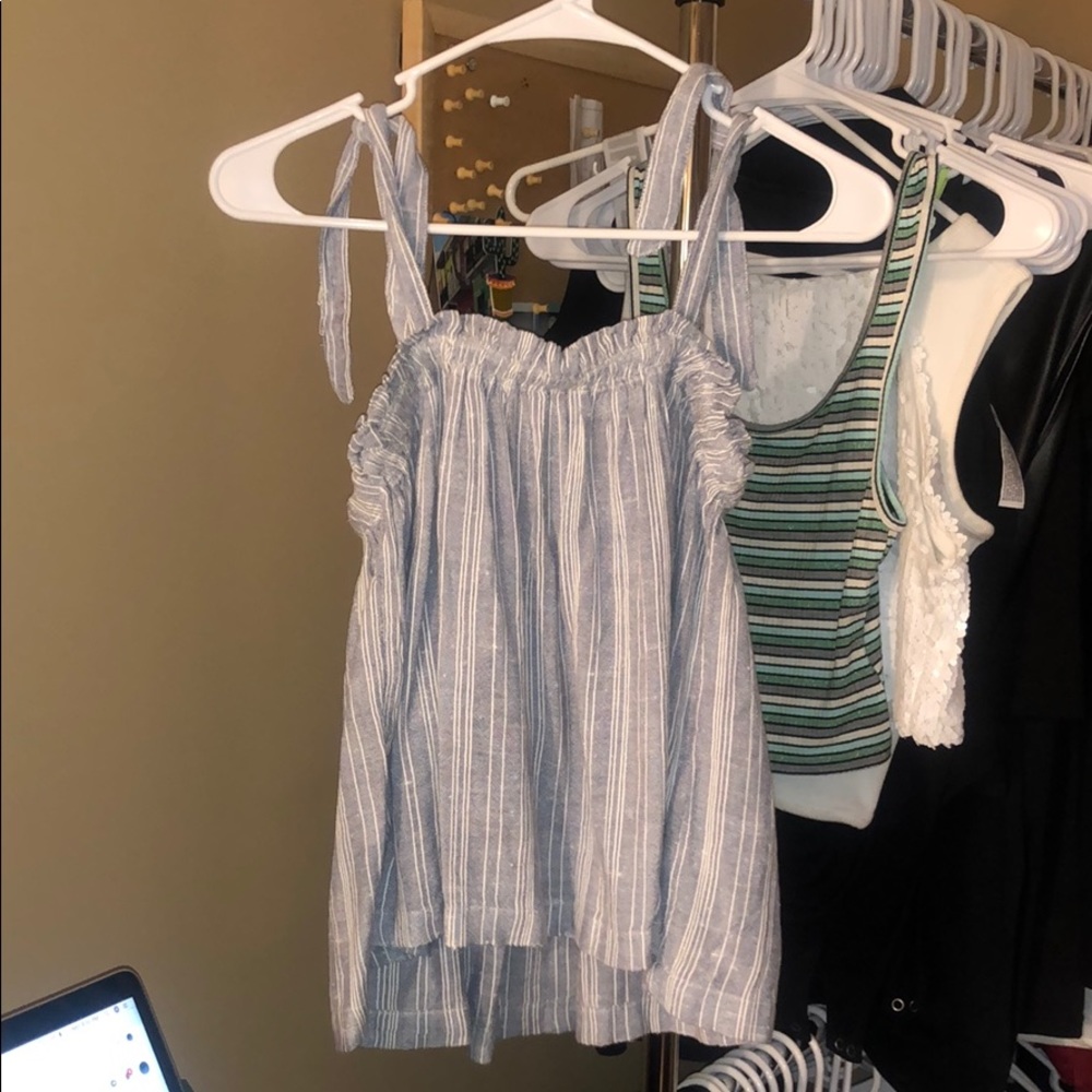 striped hollister tank top